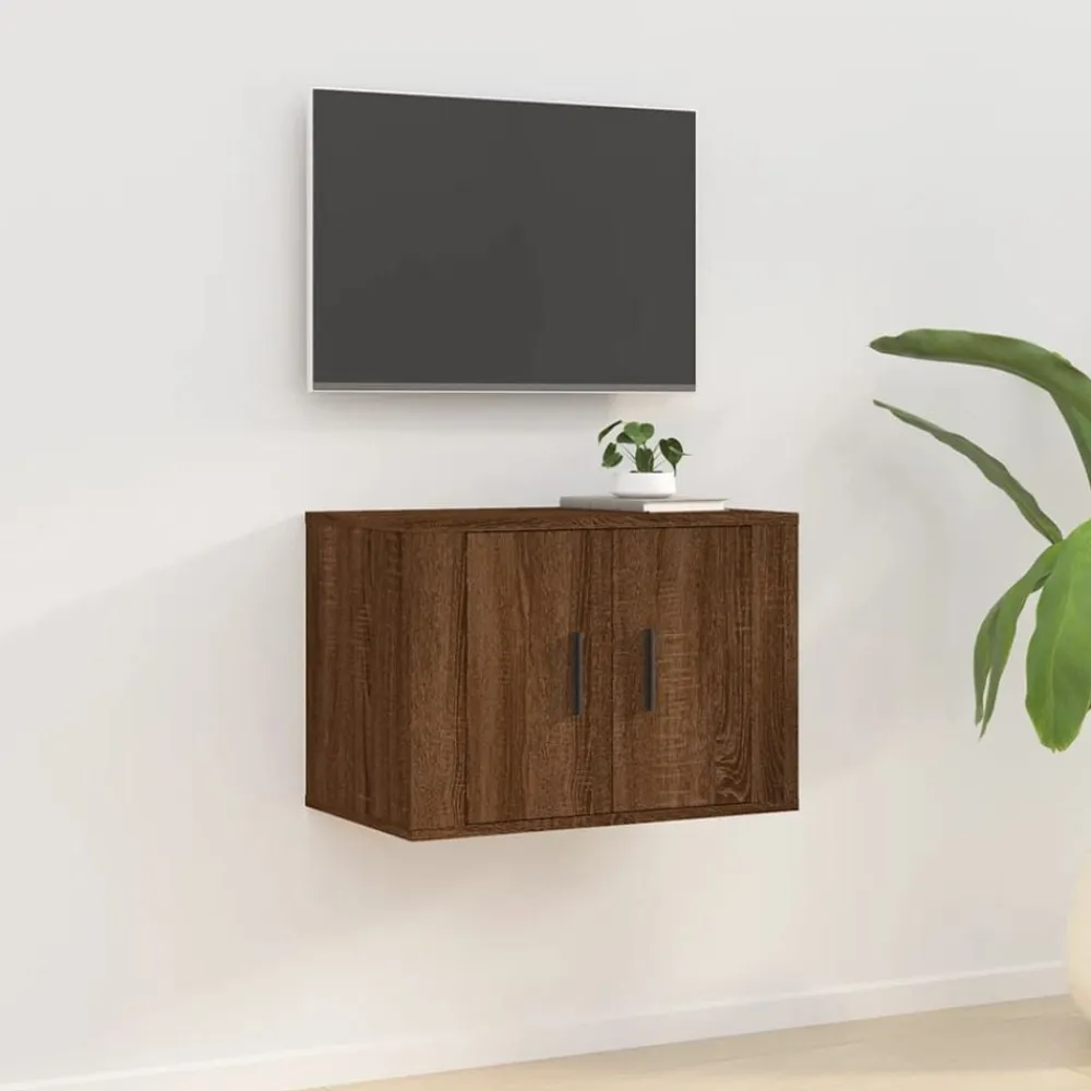vidaXL Mueble para TV de pared roble marrón 57x34,5x40 cm Marrón roble