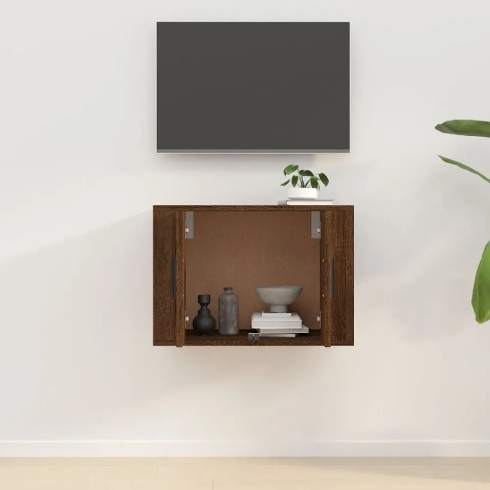 vidaXL Mueble para TV de pared roble marrón 57x34,5x40 cm Marrón roble