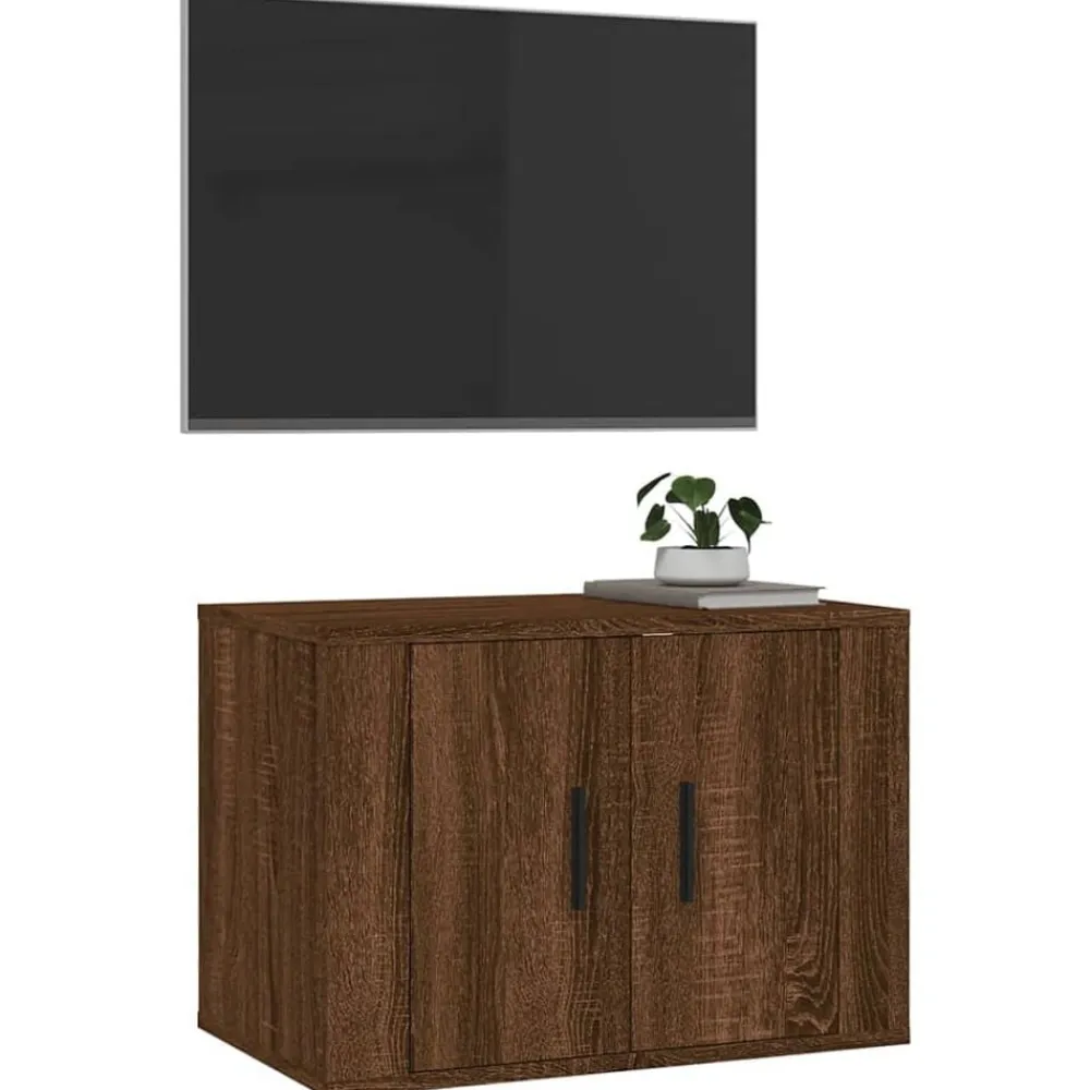 vidaXL Mueble para TV de pared roble marrón 57x34,5x40 cm Marrón roble