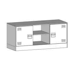 vidaXL Muebles Tv-Mueble para TV de acero 99x39x44 cm