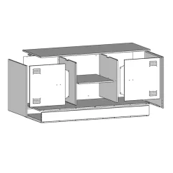 vidaXL Muebles Tv-Mueble para TV de acero 99x39x44 cm
