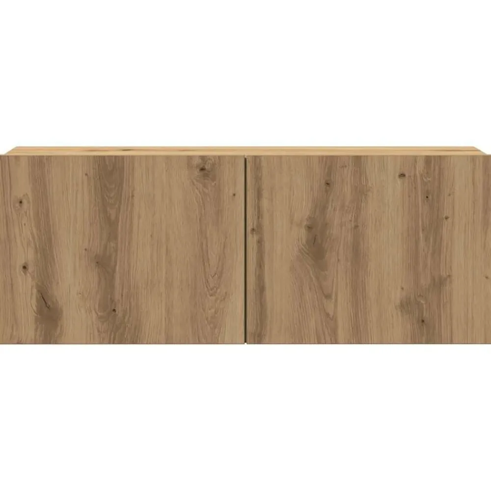 vidaXL Muebles Tv-Mueble para TV de pared madera contrachapada artesanal 7 piezas
