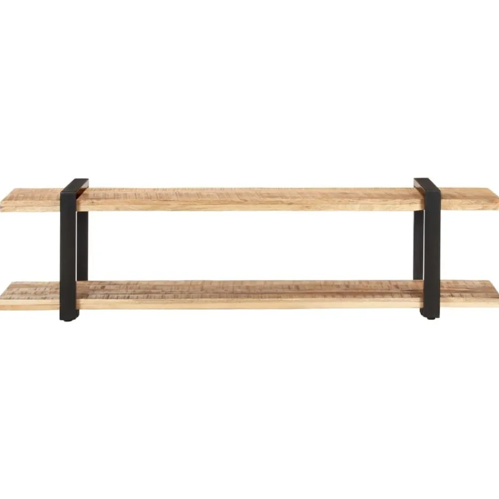 vidaXL Muebles Tv-Mueble para TV de madera maciza de mango rugosa 160x40x40 cm