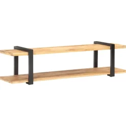 vidaXL Muebles Tv-Mueble para TV de madera maciza de mango rugosa 160x40x40 cm