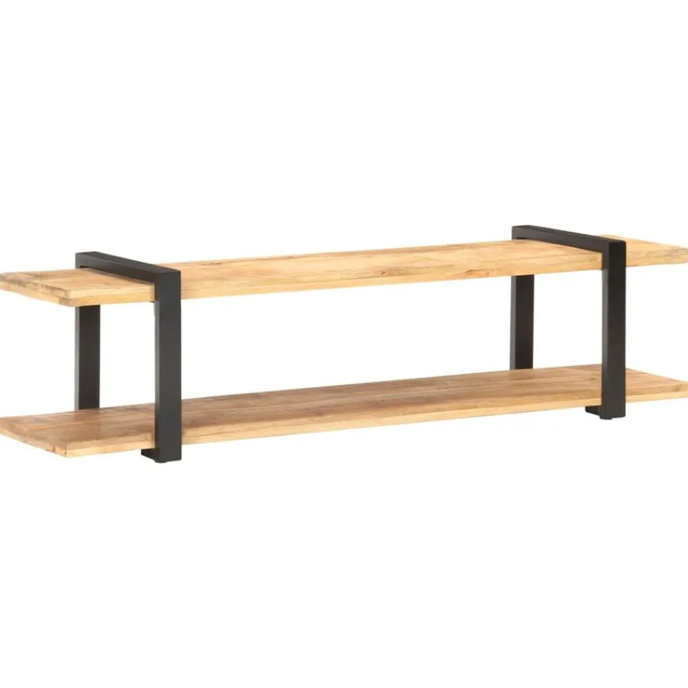 vidaXL Muebles Tv-Mueble para TV de madera maciza de mango rugosa 160x40x40 cm