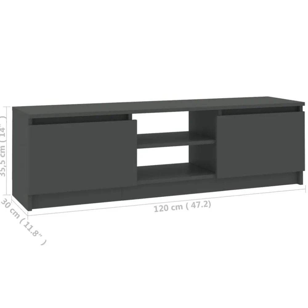 vidaXL Muebles Tv-Mueble para TV de aglomerado 120x30x35,5 cm