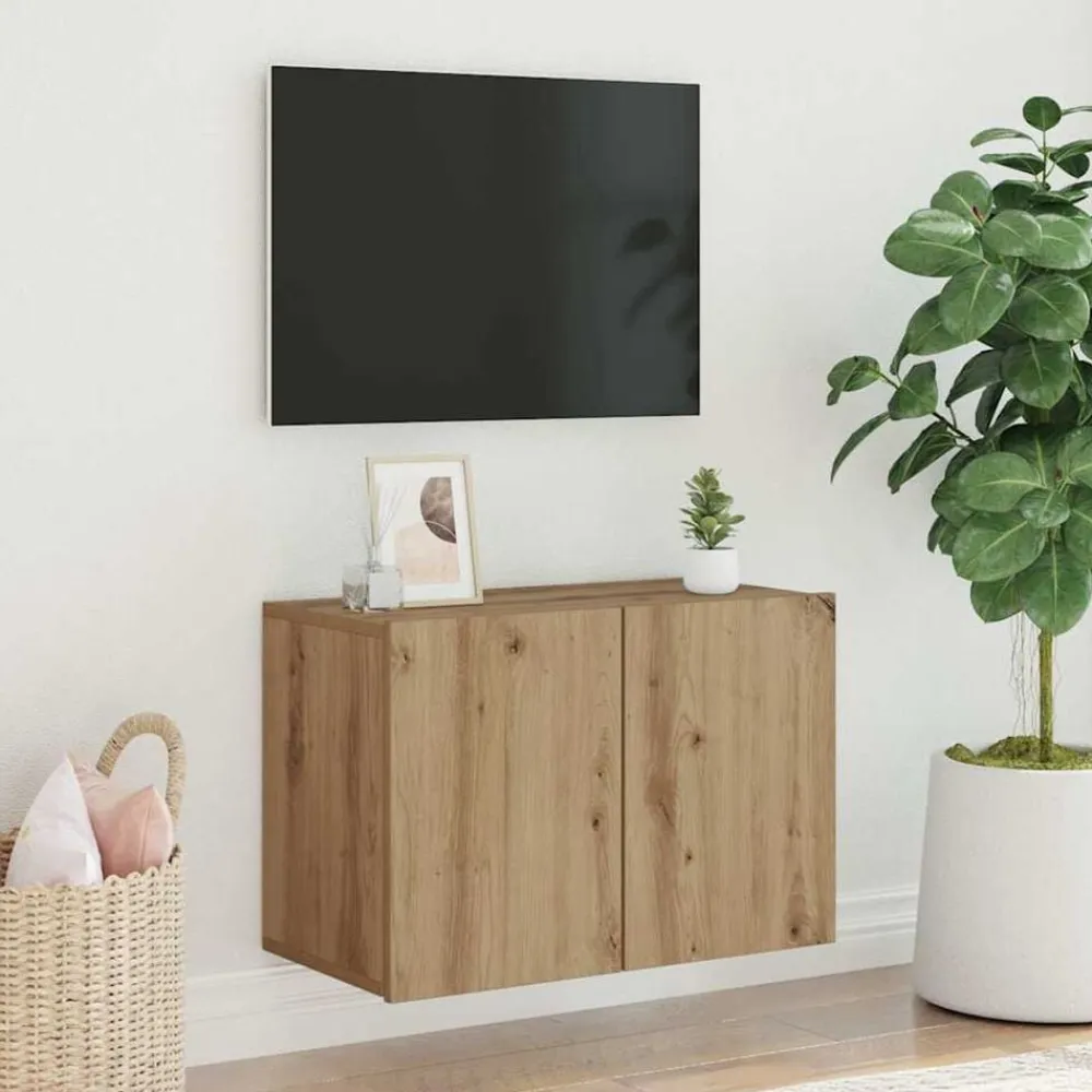 vidaXL Mueble para TV de pared roble artesanal 60x30x41 cm Roble artisan Clearance