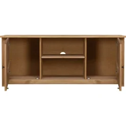 vidaXL Mueble para TV de madera maciza pino estilo Panamá 120x40x50 cm Marrón New