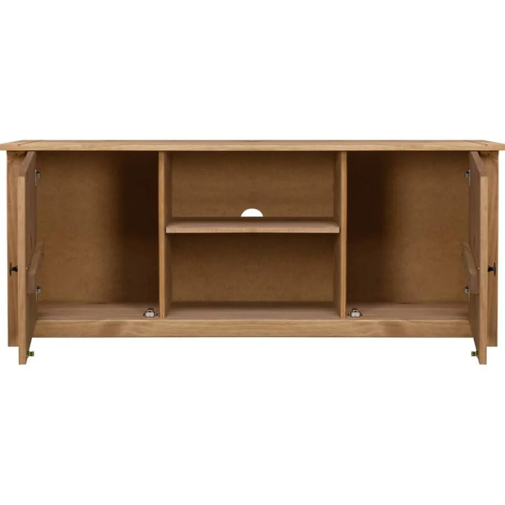 vidaXL Mueble para TV de madera maciza pino estilo Panamá 120x40x50 cm Marrón New