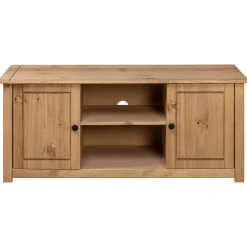 vidaXL Mueble para TV de madera maciza pino estilo Panamá 120x40x50 cm Marrón New