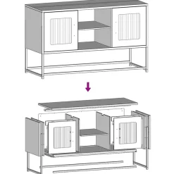 vidaXL Mueble para TV de acero 68x39x60,5 cm Verde oliva Discount