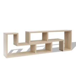 vidaXL Muebles Tv-Mueble para TV en forma de L color roble