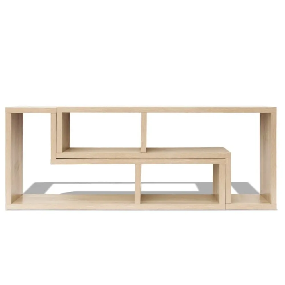 vidaXL Muebles Tv-Mueble para TV en forma de L color roble