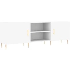 vidaXL Mueble para TV madera de ingeniería 150x30x50 cm Blanco Clearance