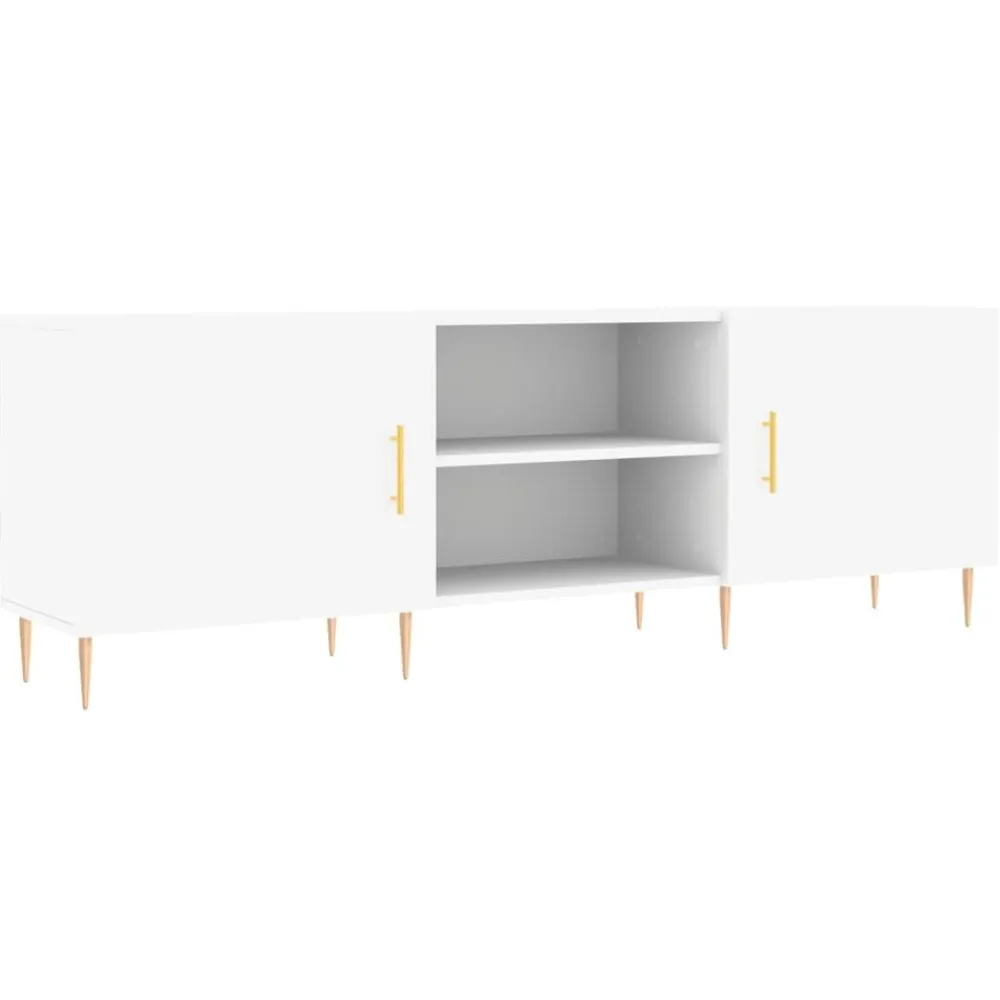 vidaXL Mueble para TV madera de ingeniería 150x30x50 cm Blanco Clearance