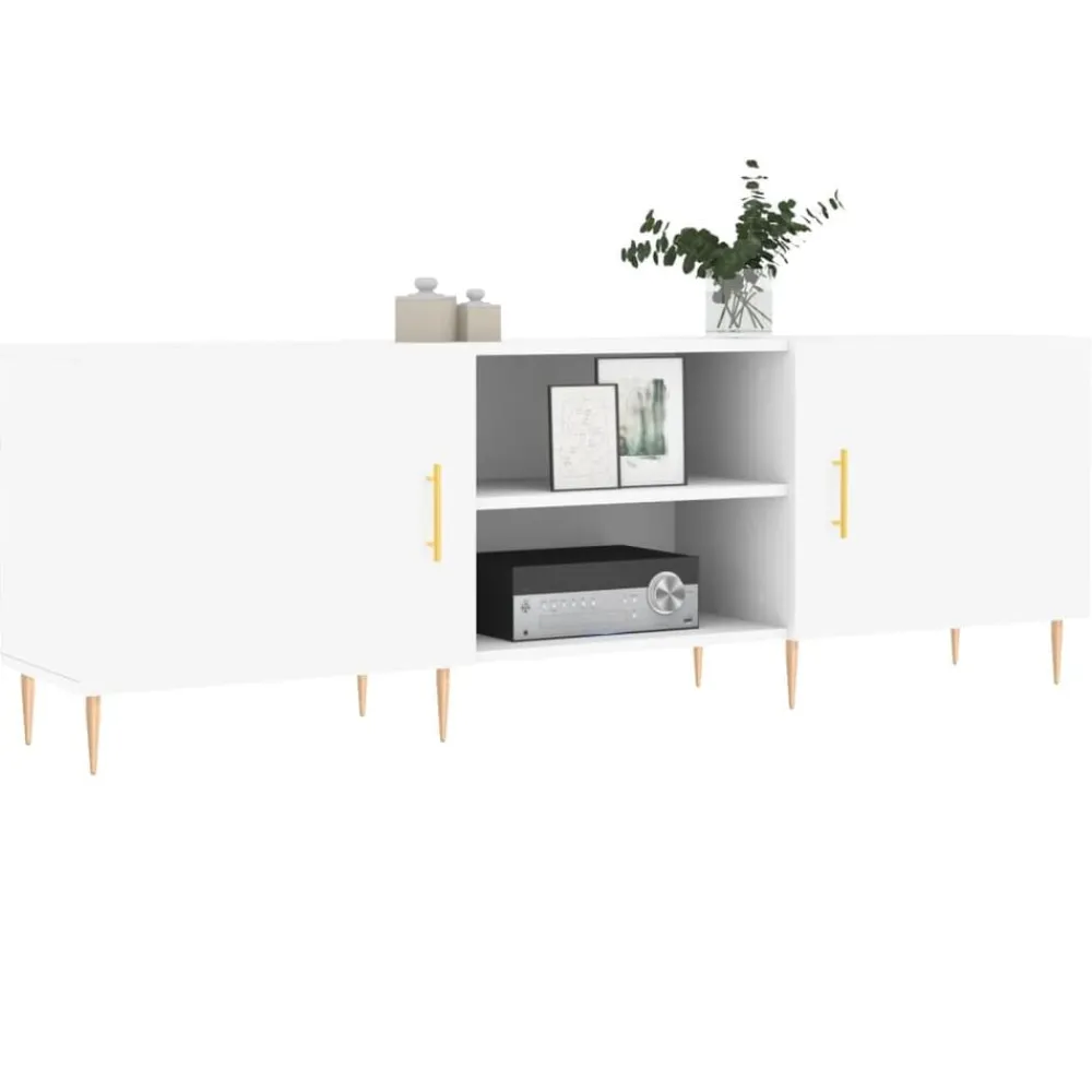 vidaXL Mueble para TV madera de ingeniería 150x30x50 cm Blanco Clearance