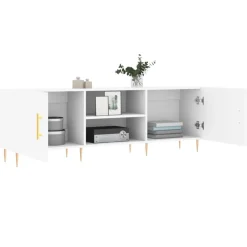 vidaXL Mueble para TV madera de ingeniería 150x30x50 cm Blanco Clearance