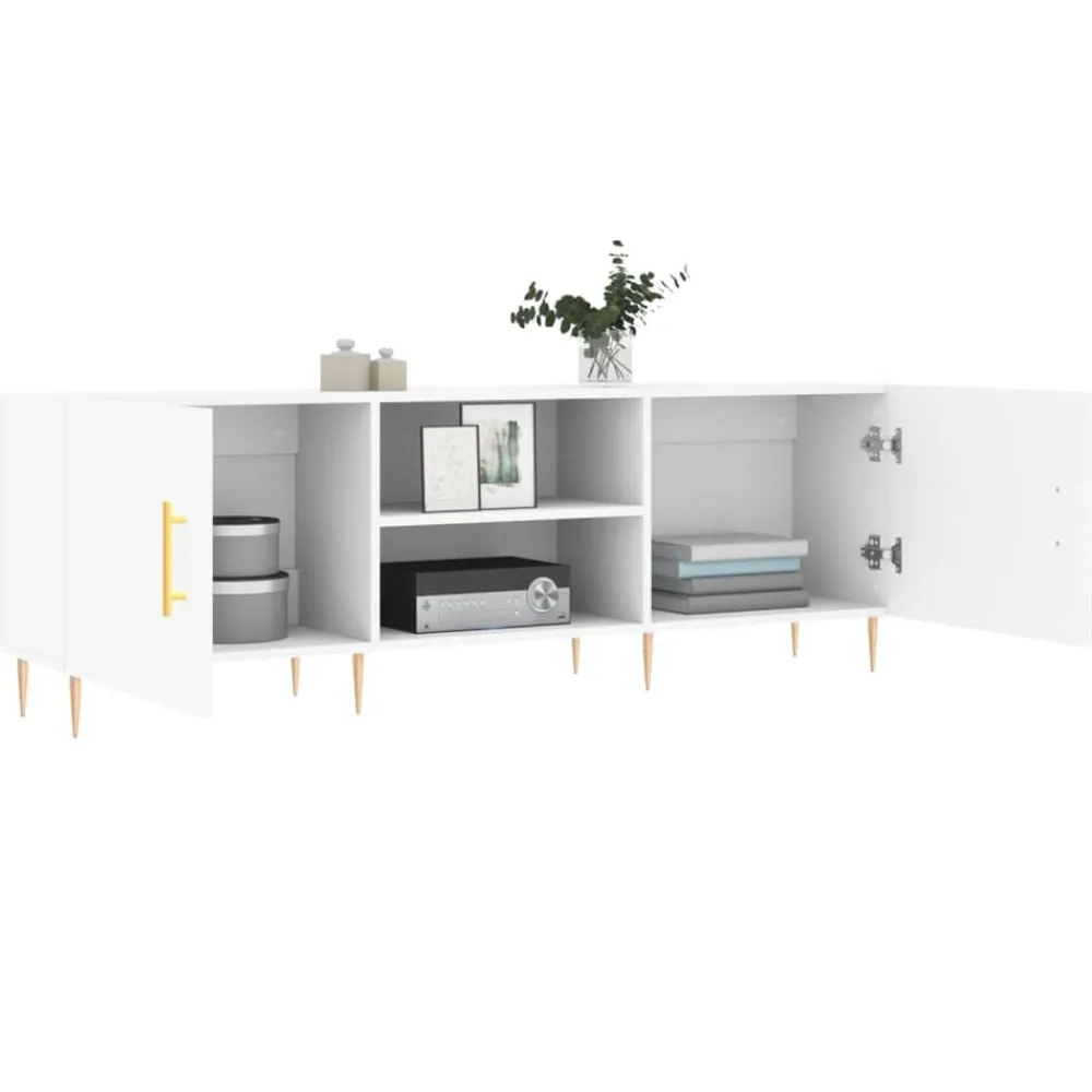 vidaXL Mueble para TV madera de ingeniería 150x30x50 cm Blanco Clearance
