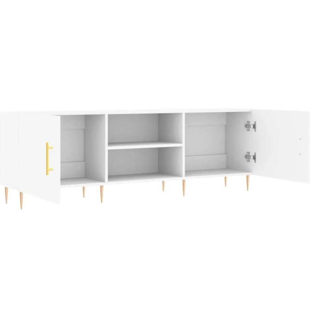 vidaXL Mueble para TV madera de ingeniería 150x30x50 cm Blanco Clearance