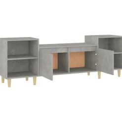 vidaXL Muebles Tv-Mueble para TV madera contrachapada gris hormigón 160x35x55 cm