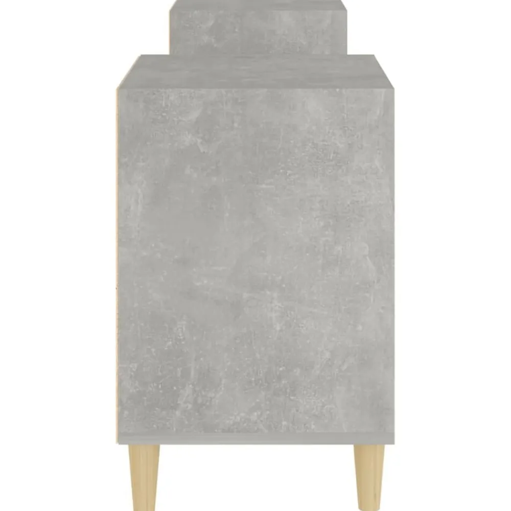 vidaXL Muebles Tv-Mueble para TV madera contrachapada gris hormigón 160x35x55 cm