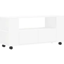 vidaXL Mueble para TV madera de ingeniería 102x34,5x43 cm Blanco