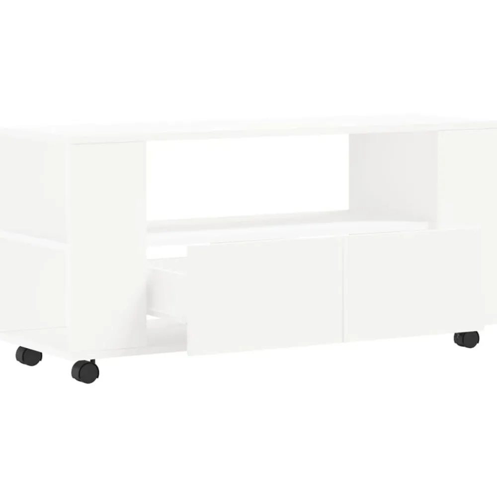 vidaXL Mueble para TV madera de ingeniería 102x34,5x43 cm Blanco