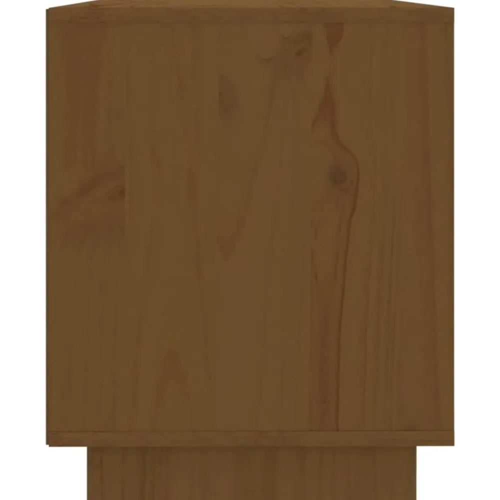 vidaXL Muebles Tv-Mueble para TV madera maciza de pino marrón miel 110,5x35x44 cm