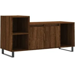 vidaXL Mueble para TV madera contrachapada marrón roble 100x35x55 cm Marrón roble