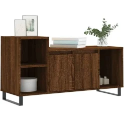 vidaXL Mueble para TV madera contrachapada marrón roble 100x35x55 cm Marrón roble