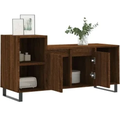 vidaXL Mueble para TV madera contrachapada marrón roble 100x35x55 cm Marrón roble