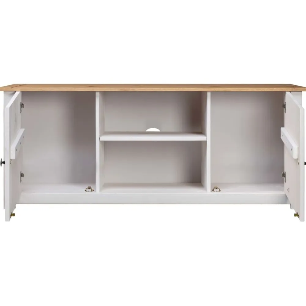 vidaXL Muebles Tv-Mueble para TV madera de pino estilo Panamá 120x40x50 cm