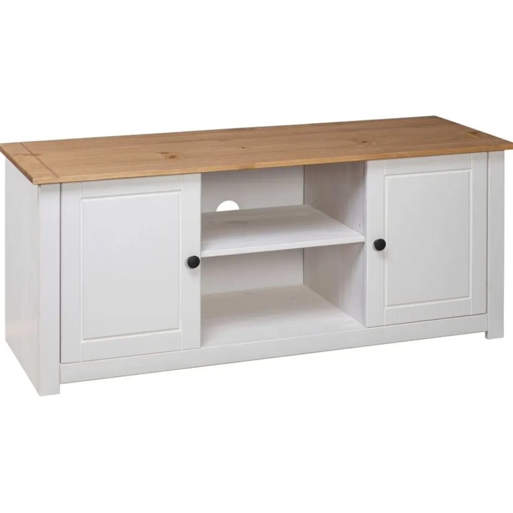vidaXL Muebles Tv-Mueble para TV madera de pino estilo Panamá 120x40x50 cm