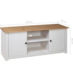 vidaXL Muebles Tv-Mueble para TV madera de pino estilo Panamá 120x40x50 cm