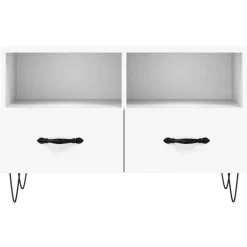 vidaXL Mueble para TV madera contrachapada 80x36x50 cm Blanco Clearance