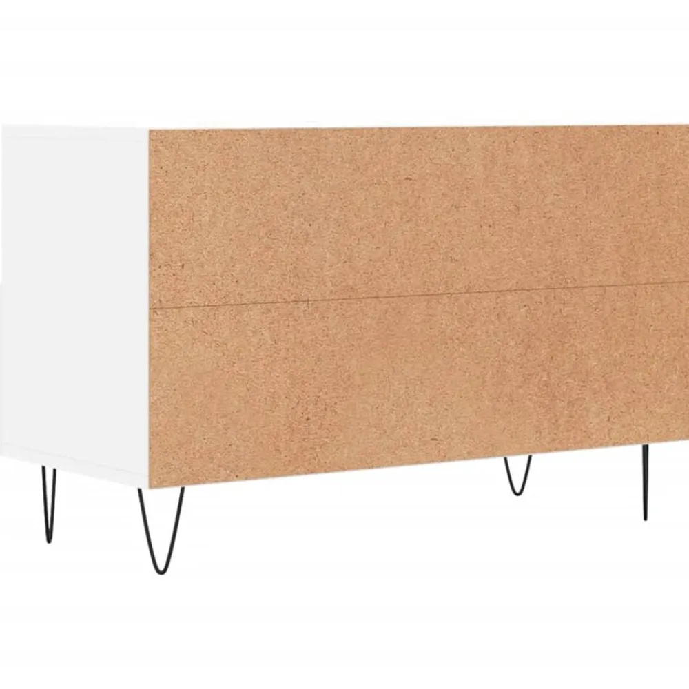 vidaXL Mueble para TV madera contrachapada 80x36x50 cm Blanco Clearance