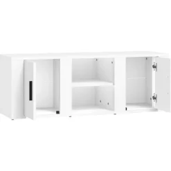 vidaXL Mueble para TV madera contrachapada 100x31,5x35 cm Blanco Clearance