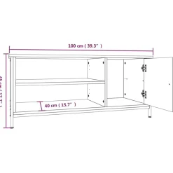 vidaXL Mueble para TV madera contrachapada 100x40x45 cm Roble Sonoma Discount