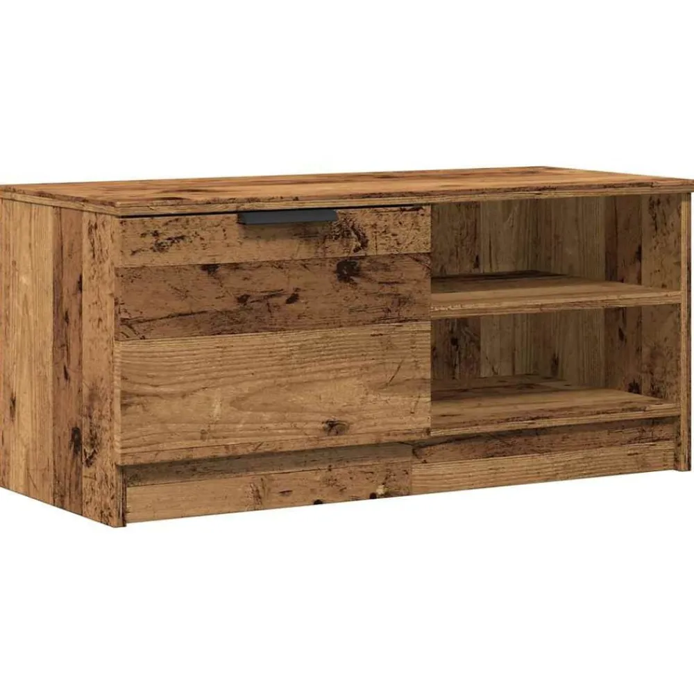 vidaXL Muebles Tv-Mueble para TV madera contrachapada envejecida 80x35x36,5 cm