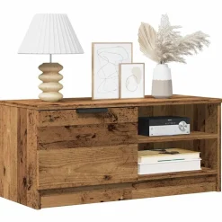 vidaXL Muebles Tv-Mueble para TV madera contrachapada envejecida 80x35x36,5 cm