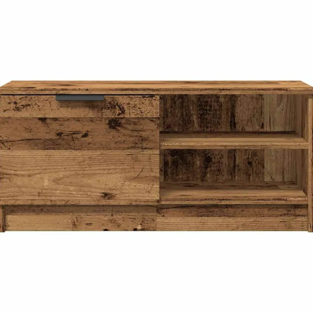 vidaXL Muebles Tv-Mueble para TV madera contrachapada envejecida 80x35x36,5 cm