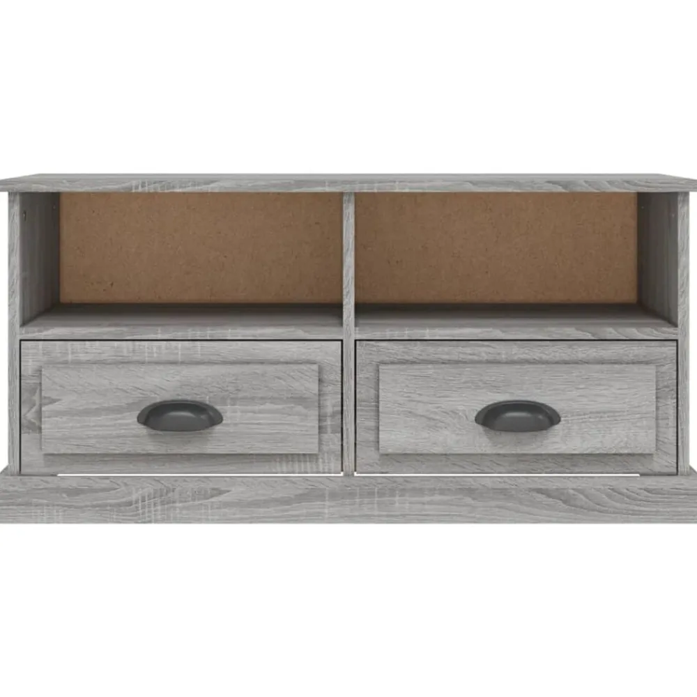 vidaXL Mueble para TV madera contrachapada 93x35,5x45 cm Gris sonoma New