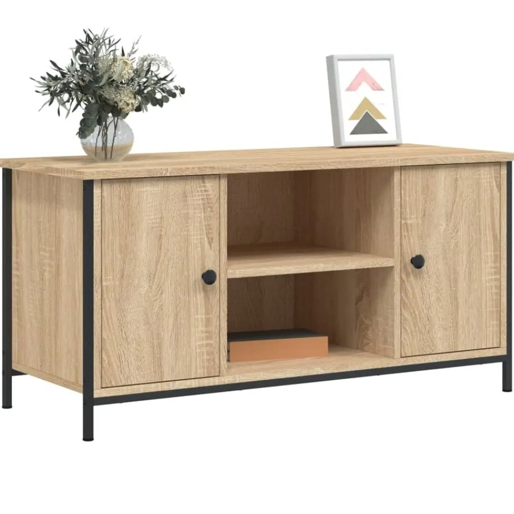 vidaXL Mueble para TV madera contrachapada 100x40x50 cm Roble Sonoma Online