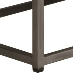 vidaXL Muebles Tv-Mueble para TV madera de teca reciclada y acero 120x30x40 cm