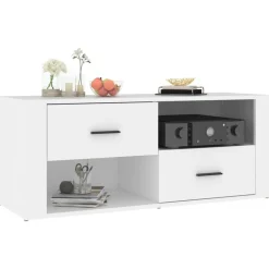 vidaXL Mueble para TV madera contrachapada 100x35x40 cm Blanco Best