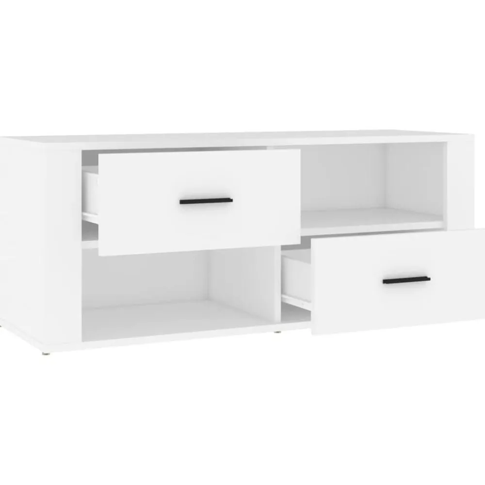 vidaXL Mueble para TV madera contrachapada 100x35x40 cm Blanco Best