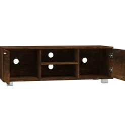vidaXL Mueble para TV madera contrachapada 120x40,5x35cm Roble ahumado Clearance