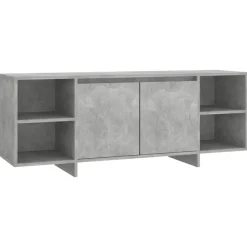 vidaXL Muebles Tv-Mueble para TV madera contrachapada gris hormigón 130x35x50 cm