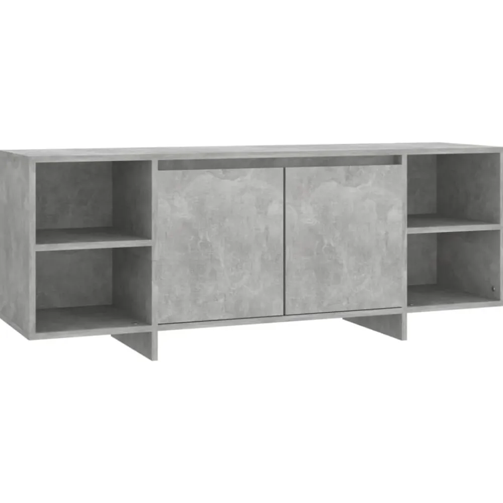 vidaXL Muebles Tv-Mueble para TV madera contrachapada gris hormigón 130x35x50 cm