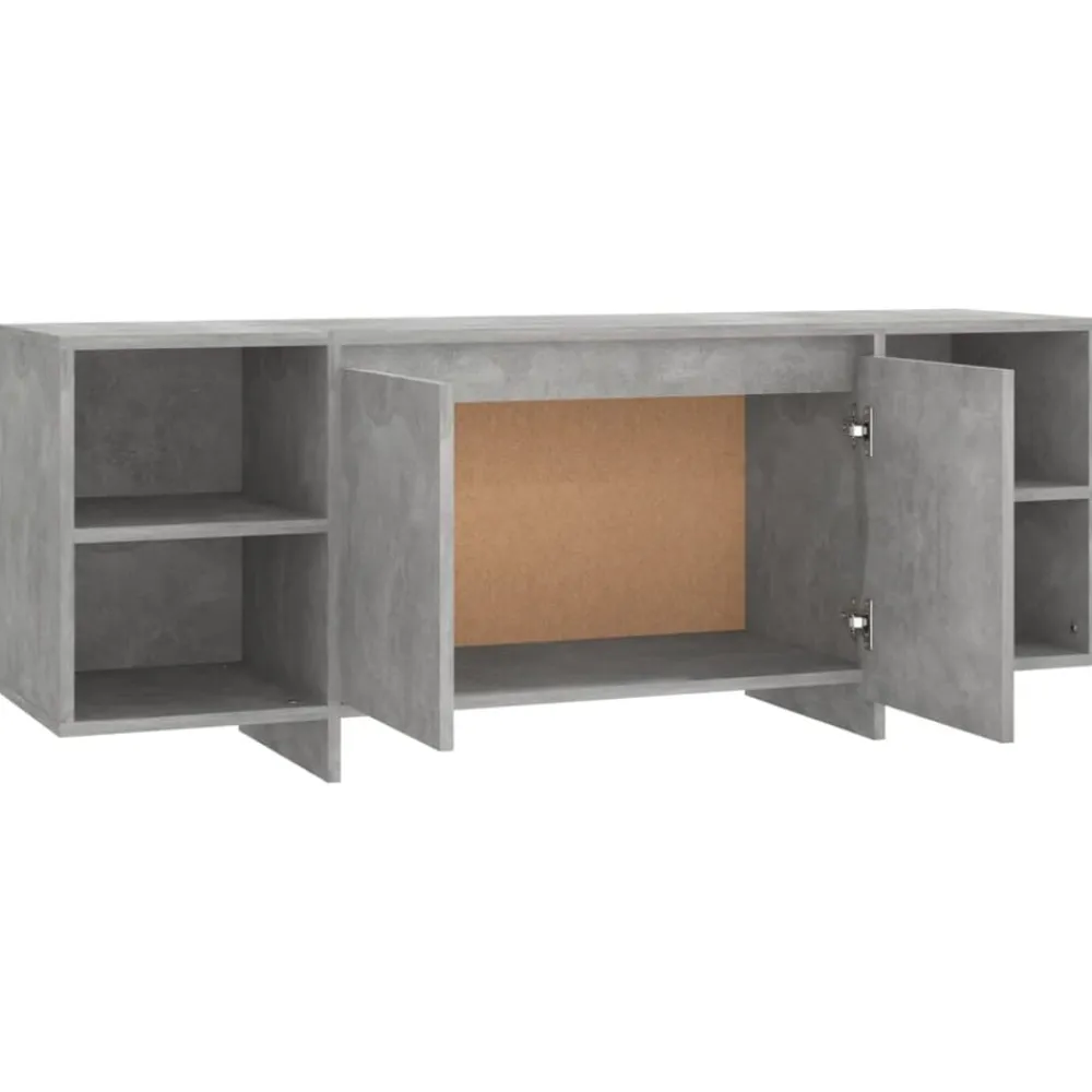 vidaXL Muebles Tv-Mueble para TV madera contrachapada gris hormigón 130x35x50 cm